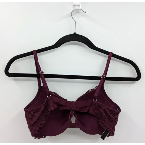 Victoria's Secret Bra Women's 34B Plum Purple Lace Push Up Very Sexy - Picture 2 of 6